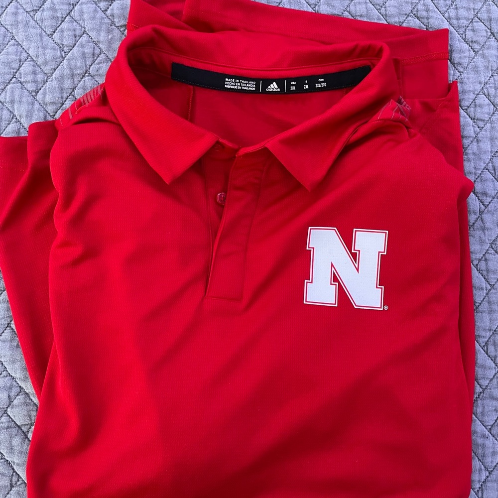 Nebraska Adidas polo.